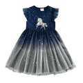 Kids Girls Unicorn Embroidery Birthday Tutu Dresses childrensterritory