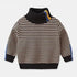Kids Boys Warm High Neck Knitted Striped Sweater childrensterritory