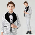 Kids Boys Dot Design Formal Tuexdo Piano Costume Prom Suits childrensterritory