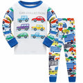 Kids Boys Cartoon Print Long Sleeve Cotton Sleepwear childrensterritory
