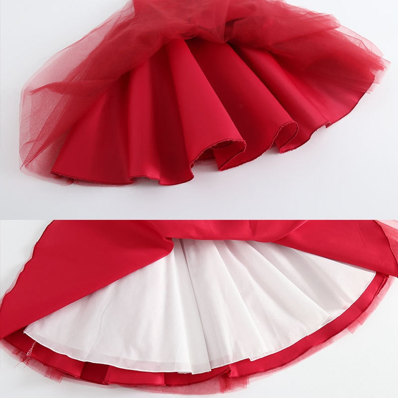 Little Girls Elegant Big Bow Tulle Wedding Party Dresses childrensterritory