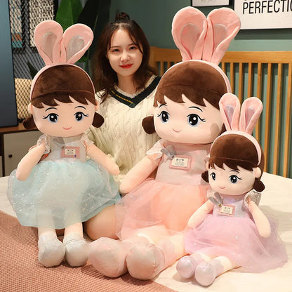 45cm Lovely Soft Stuffed Kawaii Plush Girl Dolls with Rabbit Ear childrensterritory