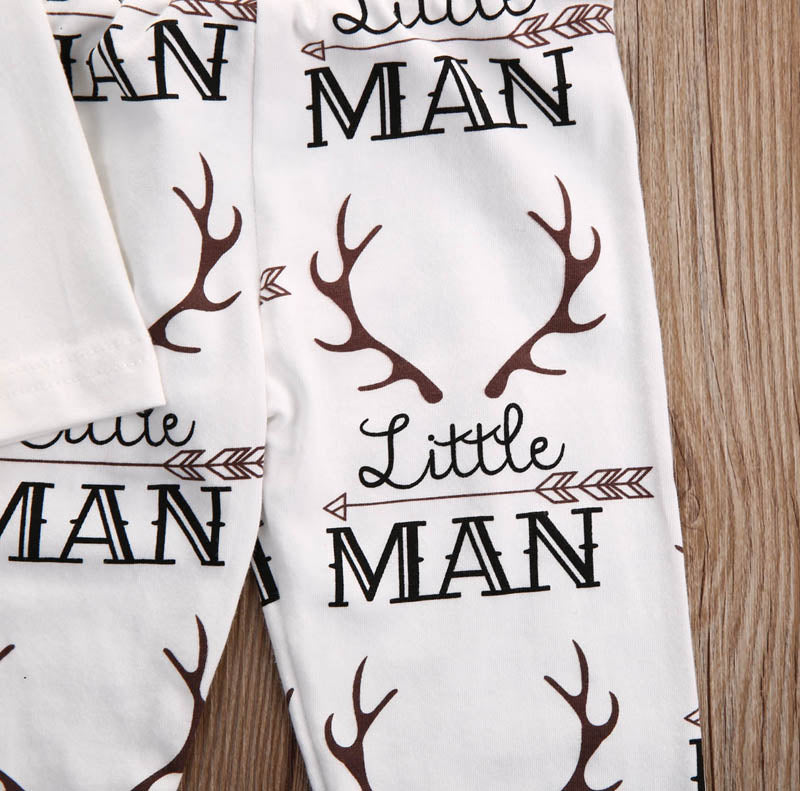 Newborn Baby Boy Letter Print 3 Piece Clothes Set childrensterritory