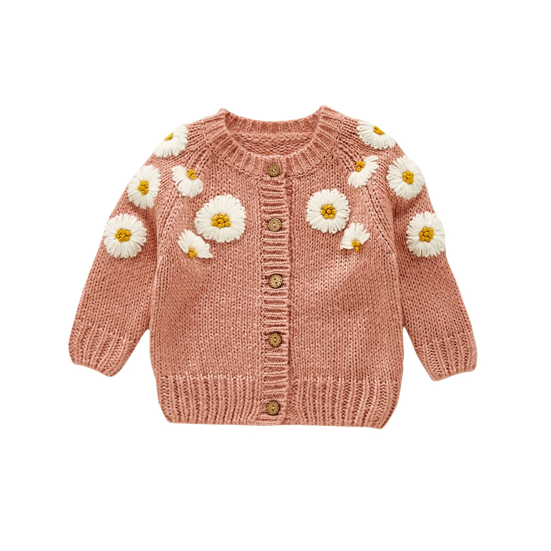 Baby O-Neck Floral Printed Knitting Sweaters, 2Colors childrensterritory