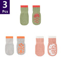 Cute Pattern: 3 Pairs/lot Anti-Slip Baby Cotton Socks childrensterritory
