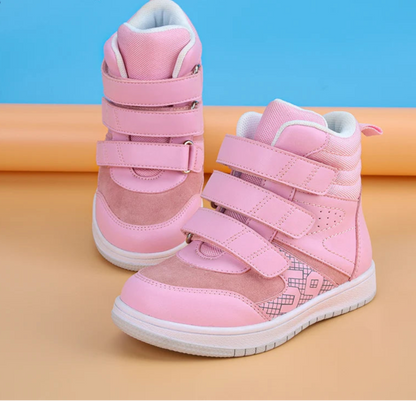 Kids Leather Ankle Boots for Girls/Boys with Arch Support childrensterritory