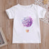Stylish Cartoon Print Kids Girls Casual T-shirts childrensterritory