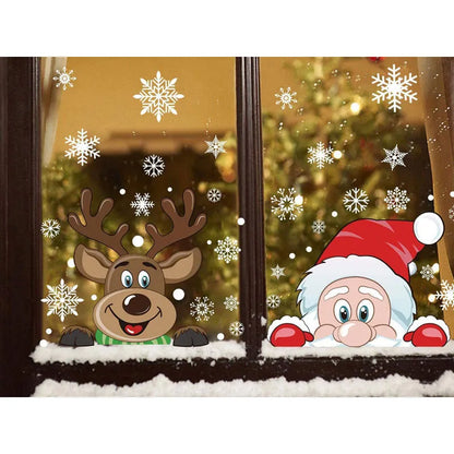 Santa Claus Snowflake Christmas Window/Wall Decals childrensterritory