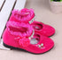 Kids Girls Cute Bowknot And Flower Design Leather Shoes childrensterritory