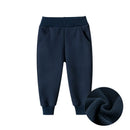 Solid Blue Black, Grey, Warm Fleece Children's Trousers childrensterritory