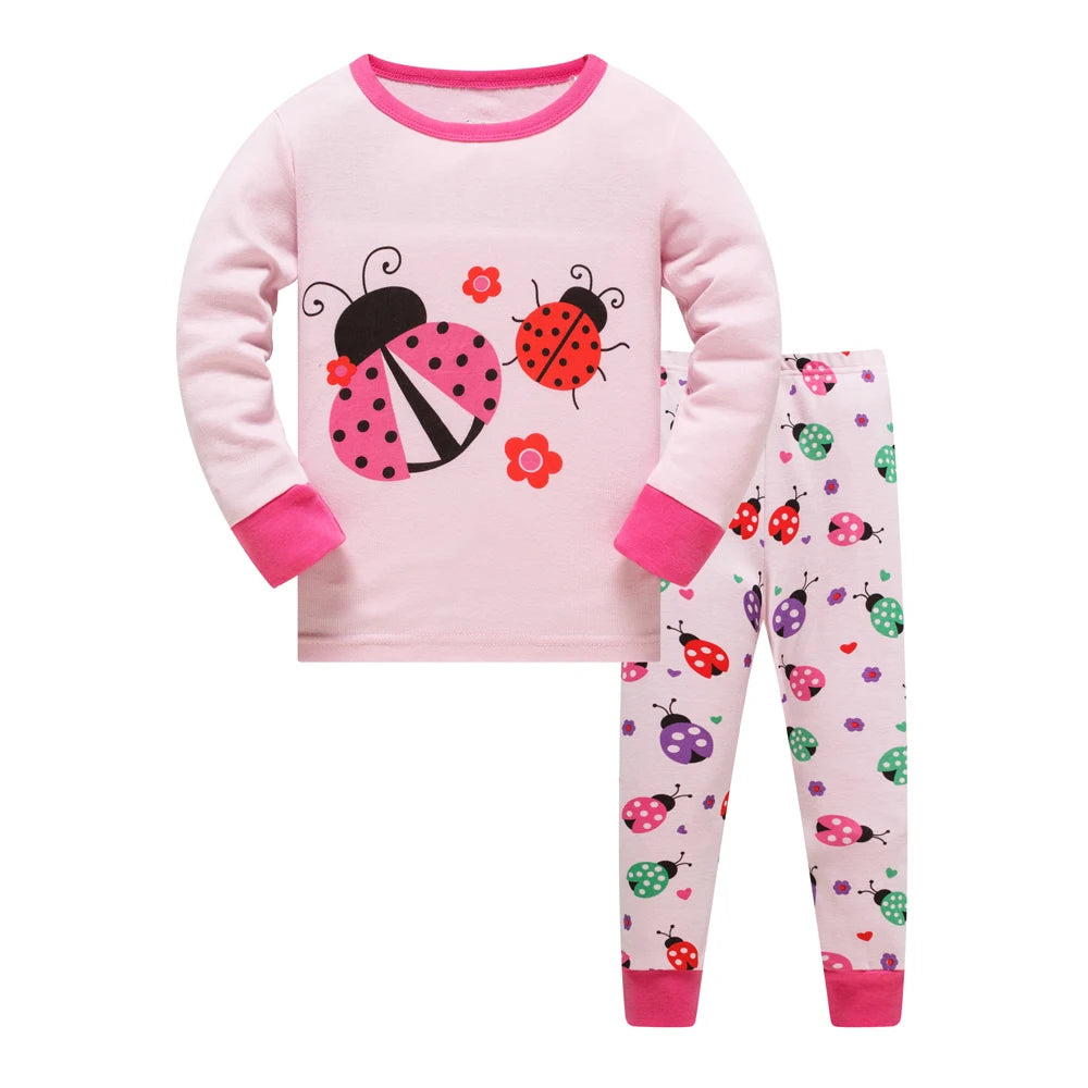 Kids Girls Cartoon Unicorn/Mermaid Print Sleepwear Set childrensterritory
