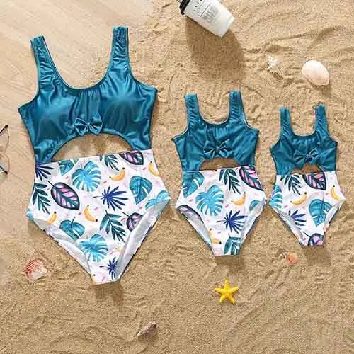 Matching Mommy And Me Designer Swimsuit Bikini Set