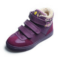 Girls Casual Velvet Velcro Design Warm Fur Shoes childrensterritory