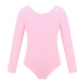 Kids Girls Long Sleeve Solid Color Ballet Leotards Bodysuit childrensterritory
