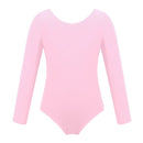 Kids Girls Long Sleeve Solid Color Ballet Leotards Bodysuit childrensterritory