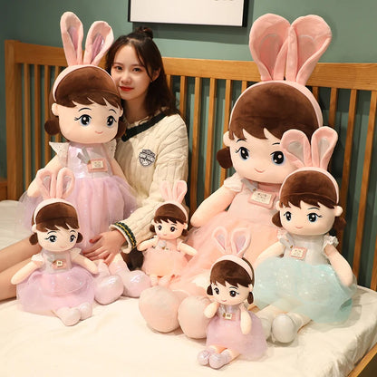 45cm Lovely Soft Stuffed Kawaii Plush Girl Dolls with Rabbit Ear childrensterritory