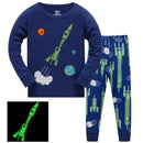 Kids Boys Cartoon Print Long Sleeve Cotton Sleepwear childrensterritory