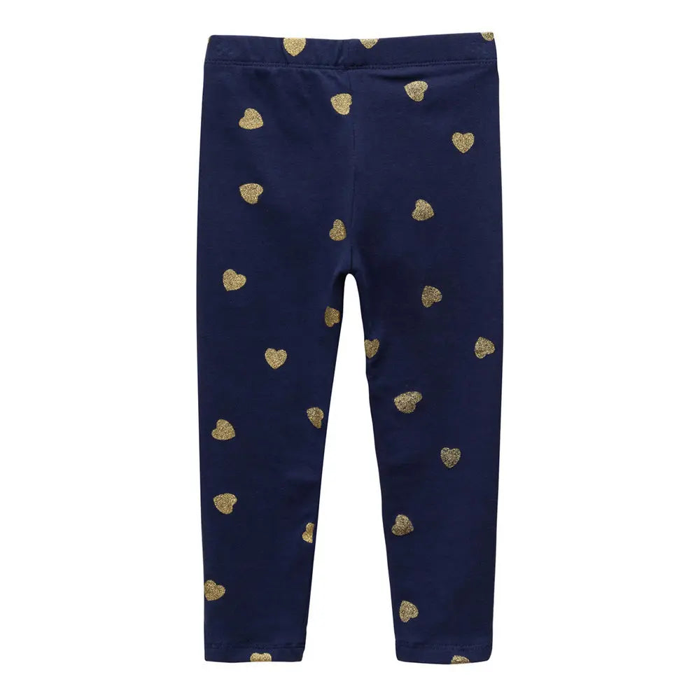 Kids Girls Cartoon Pattern Skinny Cotton Trousers childrensterritory