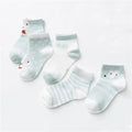 Cartoon Animal Design 5 Pairs/Lot 0-2Yrs Baby Socks childrensterritory