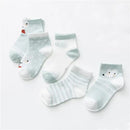 Cartoon Animal Design 5 Pairs/Lot 0-2Yrs Baby Socks childrensterritory