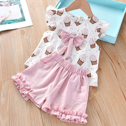 Kids Girls 2 Piece Trendy Summer Clothing Sets childrensterritory