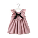 Kids Girls' Round Neck Embroidered Hollow Dress for Summer childrensterritory