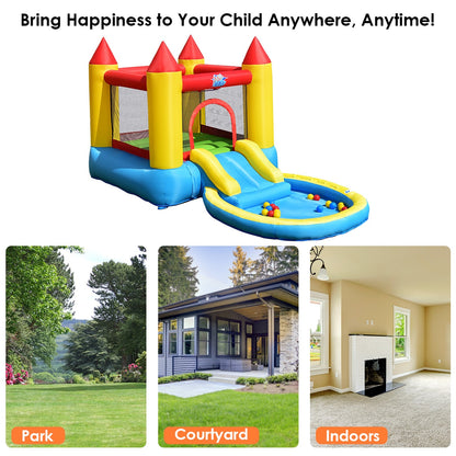 Kids Inflatable Slide Bounce Castle w/ Balls Pool &amp; Bag childrensterritory