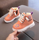 Baby/Kids Girls Boys PU Leather Lace-Up Ankle Boots childrensterritory