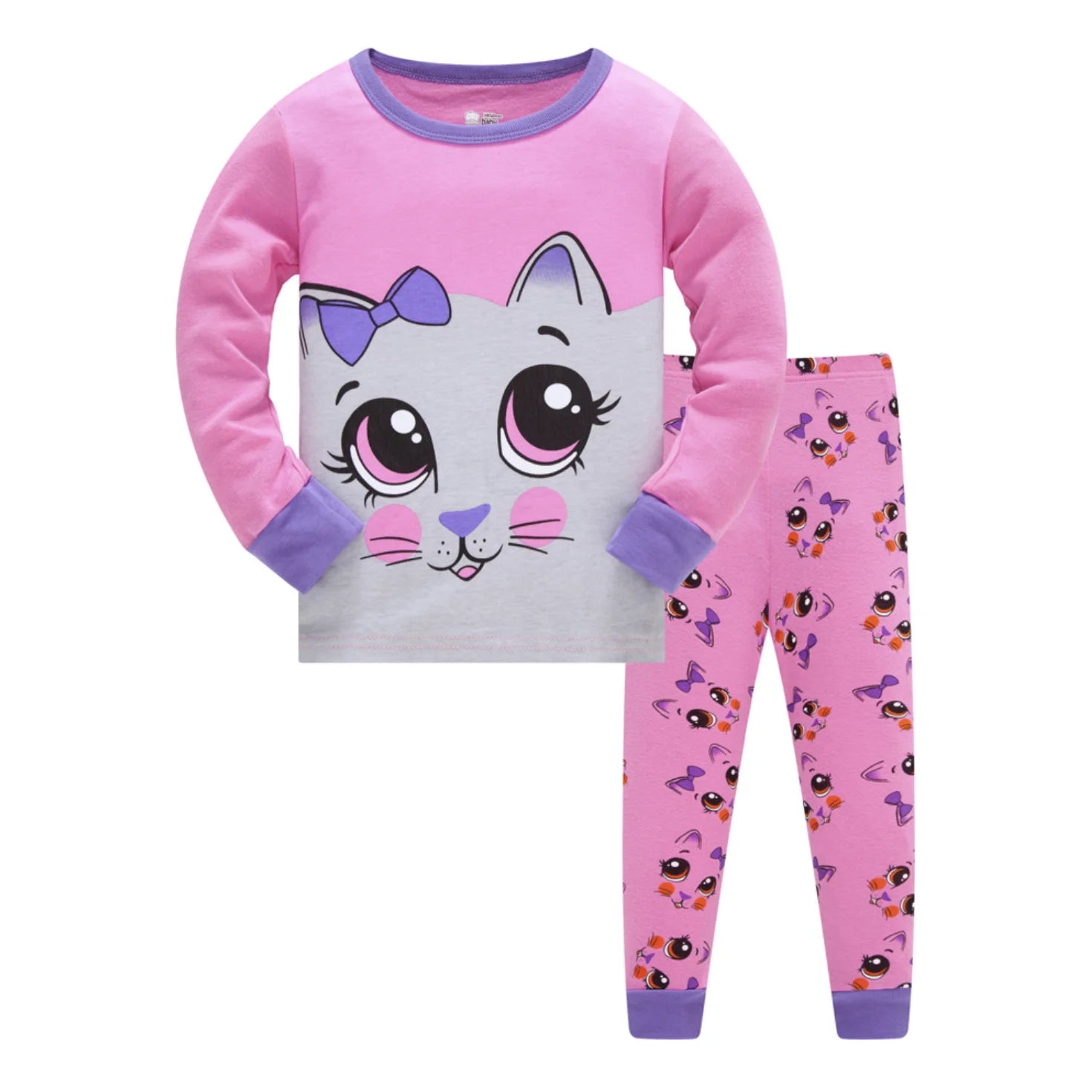 Kids Girls Cartoon Unicorn/Mermaid Print Sleepwear Set childrensterritory