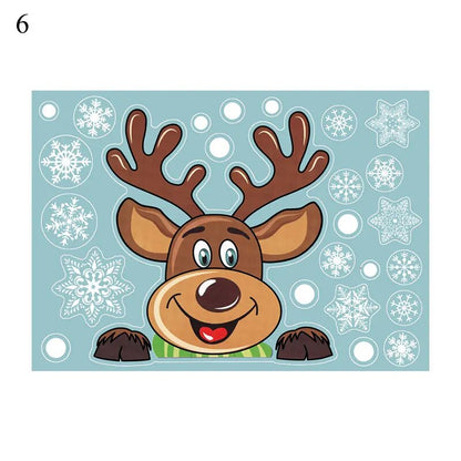 Santa Claus Snowflake Christmas Window/Wall Decals childrensterritory