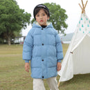 Kids Solid Color Pattern Hooded Down Cotton Jackets/Parkas childrensterritory