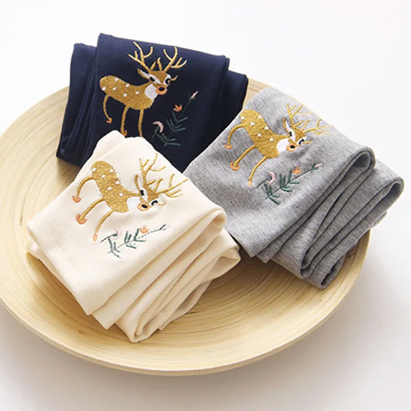 Girls' Cartoon Print Autumn Long Pants childrensterritory