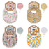 4Sets/Lot Floral Infant Burp Clothes with Bow Tie Headband childrensterritory