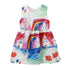 Flower Birds Printing Long Sleeve Princess Girl Dresses childrensterritory