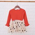 Girls' Round Neck Long Sleeves Autumn Party Dresses