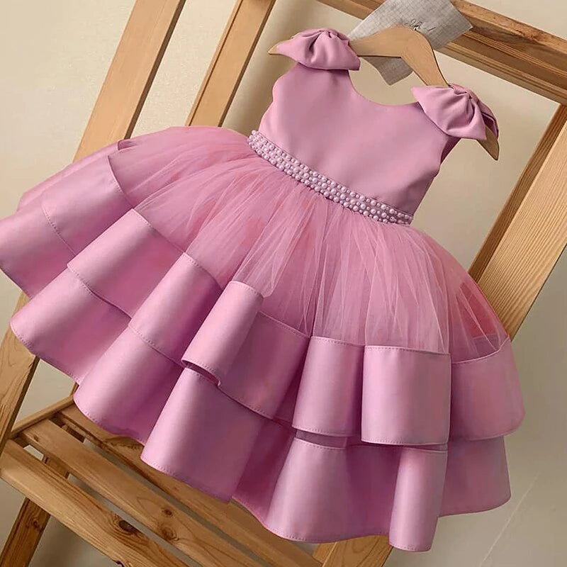 Bow Design Elegant Princess Tutu Dress For Girls childrensterritory