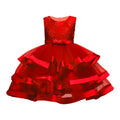 Little Girls' Elegant Layered Design Evening Party Dresses childrensterritory