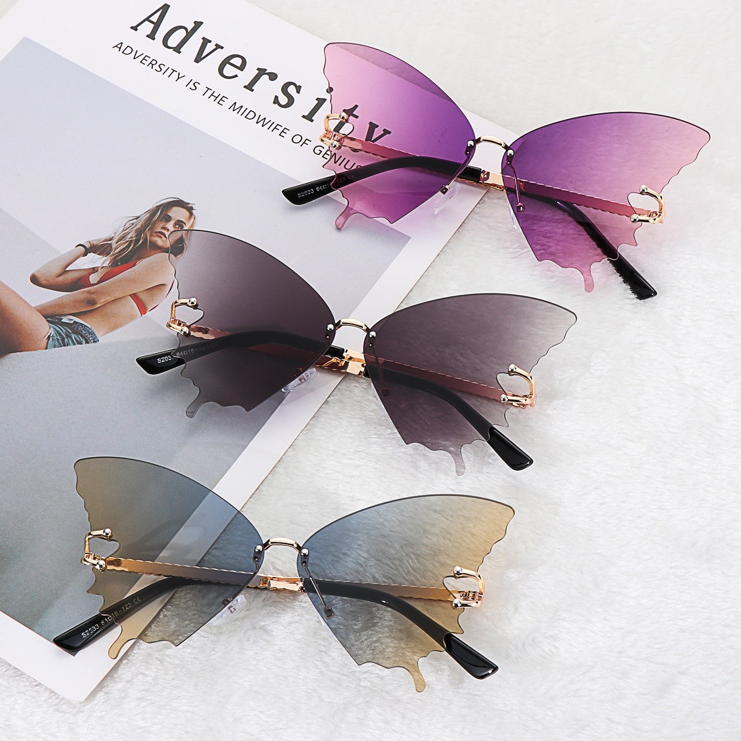 Butterfly Shape Vintage Vintage Sunglasses for Girls childrensterritory