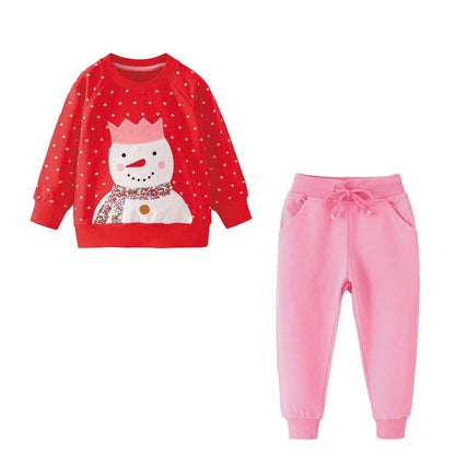 Kids Boys Cartoon Animals Print Cotton Tracksuit Set childrensterritory
