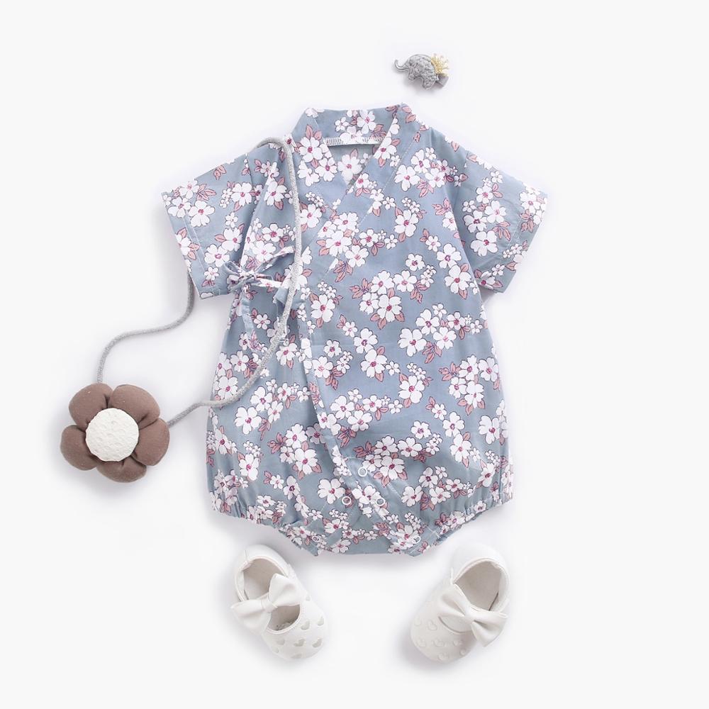 Baby Boys Girls Floral Cotton Bodysuits for Summer childrensterritory