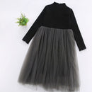 Fluffy Gauze Base Velvet Winter Princess Dress for Kids Girls childrensterritory