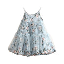 Kids Girls Floral Lace Patchwork Lining Backless Dress childrensterritory