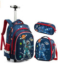3D Unicorn Design Kids Girls School Trolley Backpack Set childrensterritory
