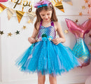 Kids Girls Mermaid Style Fancy Tutu Party Dress with Headband childrensterritory