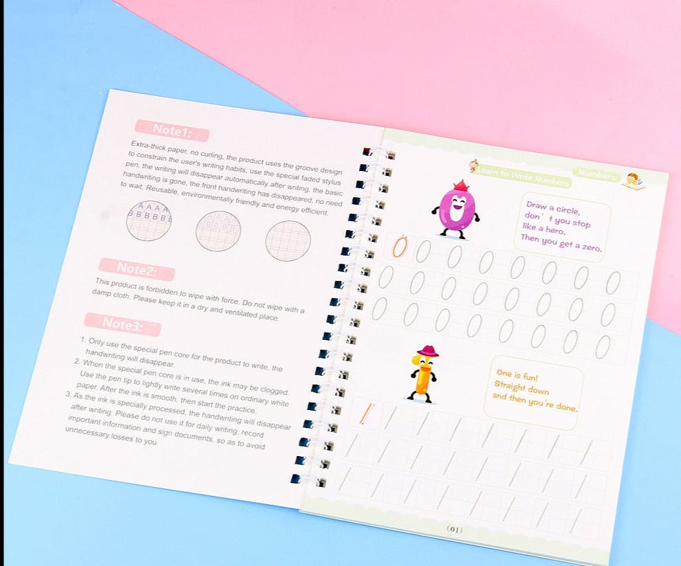 Reusable Writing Practice Set of 4 Magic Copybooks childrensterritory