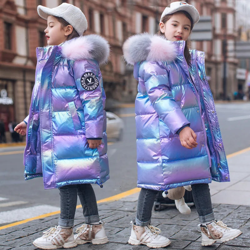 Thicken White Duck Down Winter Parkas for Girls childrensterritory