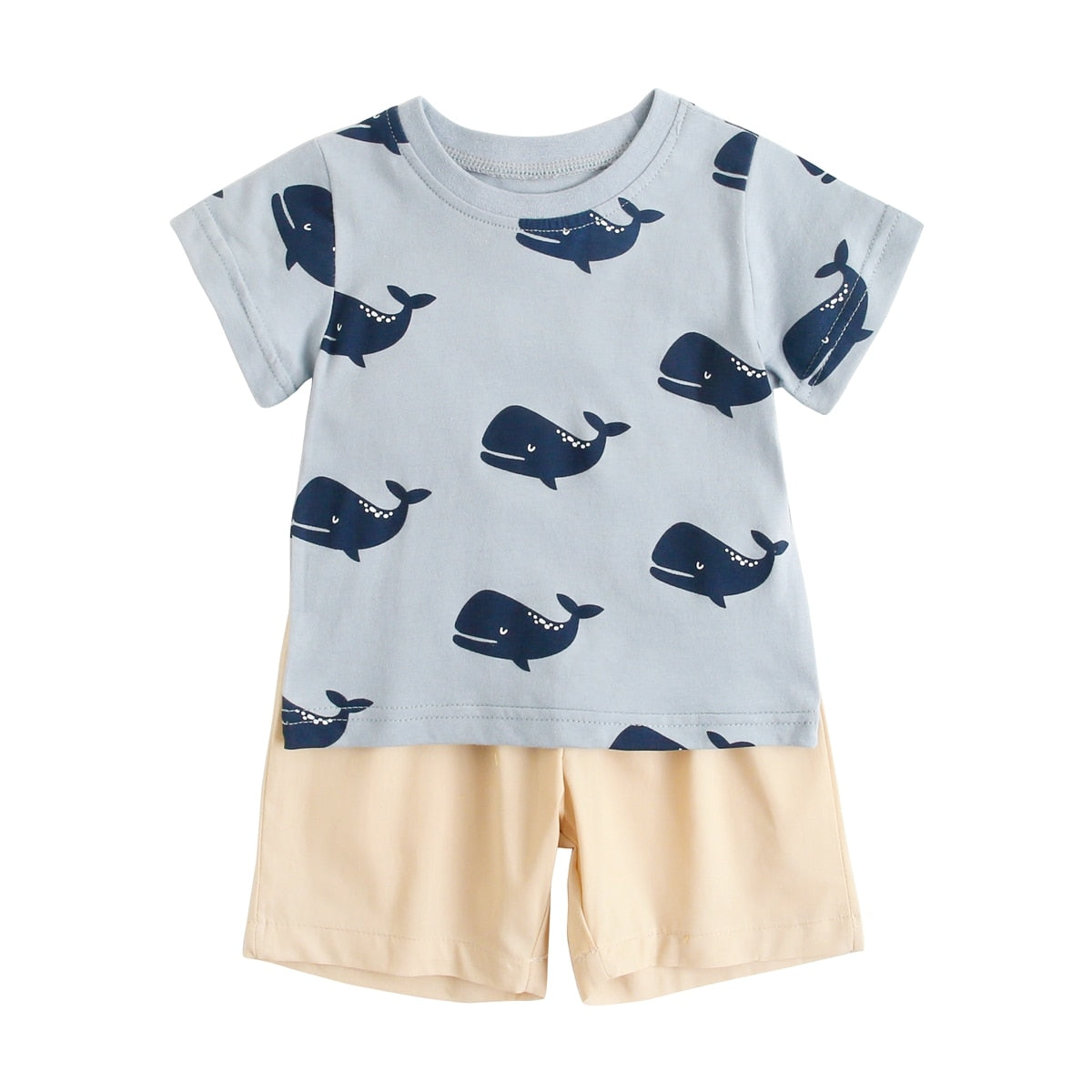 Cartoon Print Baby Boy 2pcs Casual Summer Clothing Sets childrensterritory