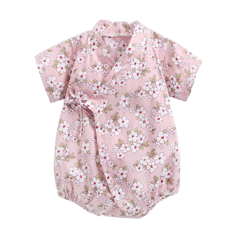 Baby Boys Girls Floral Cotton Bodysuits for Summer childrensterritory