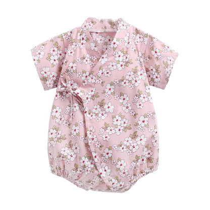 Baby Boys Girls Floral Cotton Bodysuits for Summer childrensterritory