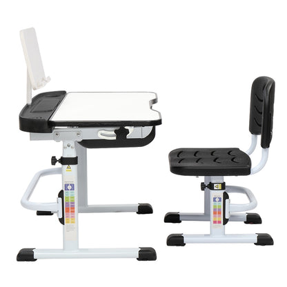 70cm Kids Study Table And Chair Set w/Reading Stand childrensterritory